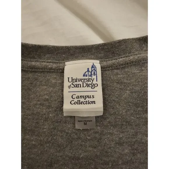 University of San Diego USD Toreros Women’s Medium Gray V Neck T Shirt - Picture 2 of 5